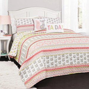 Pastel màu hồng nhiều màu Bohemian động vật Quilted <span class=keywords><strong>bedding</strong></span> <span class=keywords><strong>Set</strong></span> với bông vải Trải Giường Đẹp - Product Image 1