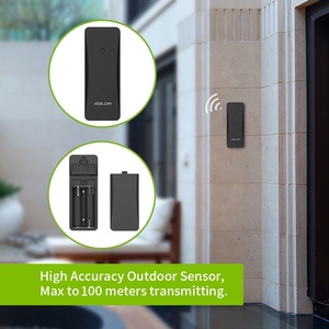 BALDER B0341 Estação Meteorológica Digital Indoor/Outdoor Termômetro Higrômetro com Sensor de luz de Fundo Laranja Sem Fio DCF Relógio de Parede