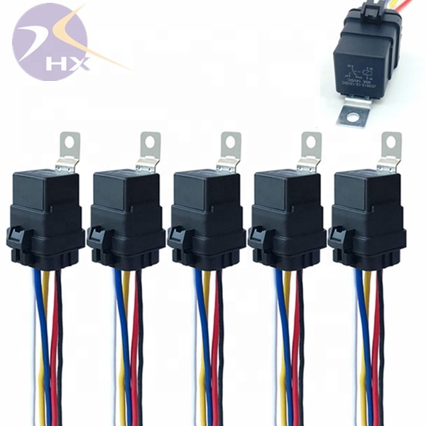 Relays Manufacturer 40/30 Amp Heavy Duty With 12 Awg Tinned Copper Wires, 5-Pin Spdt Automotive Relay 30A 12V 5 pin auto relay