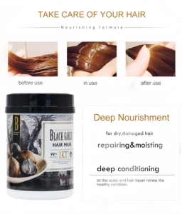 <span class=keywords><strong>Masque</strong></span> capillaire sans rinçage à la crème à l'ail noir d'étiquette personnelle pour réduire la perte de <span class=keywords><strong>cheveux</strong></span> <span class=keywords><strong>hydratant</strong></span> 2-en-1 traitement capillaire en salon professionnel - Product Image 6