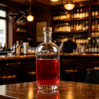 500ml Transparante Nordic Design Grote Fles voor Sterke Drank met Stop, Zeefdruk Fruitwijn ODM Service Opslag Luxe