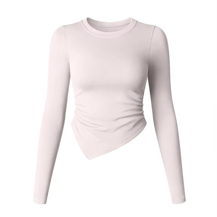 Elegant Women's Comfortable Elastic Tight Yoga Sports Top Long Sleeved Sexy Alien Design Breathable Front Logo Womens Clothing