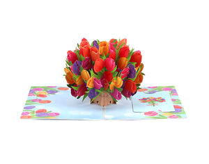 Creative <b>Gift</b> for Wife Girlfriend <b>Mother</b> <b>Birthday</b> Card Get Well Thank You Anniversary Paper 3D Flower Pop Card UV Printed Matte - Product Image 1