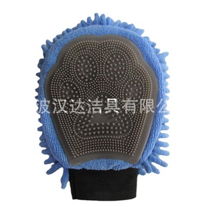 Gants en silicone chenille pour animaux de compagnie, style patte de chat, avec design pour le pouce, pour toilettage, nettoyage, massage et élimination des poils - Product Image 4