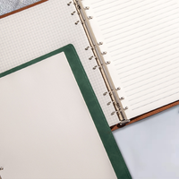 Offre Spéciale A5 cahier personnalisé en cuir PU couverture imperméable couverture rigide reliure personnalisée reliure organisateur planification cahier à feuilles mobiles