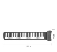 Wholesale Cheap Price Digital 61 Keys Portable Folding Keyboard Students Adults Beginner Roll up Piano