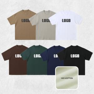 เสื้อยืดคอกลมพิมพ์ลายสำหรับทุกเพศเสื้อผ้าแนวสตรีทน้ำหนักมากเสื้อโอเวอร์ไซส์280กราฟิก260 300 GSM - Product Image 1