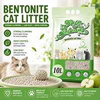 Arena para Gatos de Bentonita Natural Ecológica, 10L, Biodegradable, Segura para Mascotas, Fuerte Absorción, Inodora