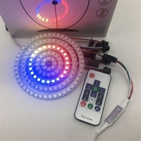 Anneau lumineux à pixels RGB WS2812B 5050 SMD, 120 LED/m, USB, flexible, à intensité variable, contrôle intelligent par application et maison connectée, IP33, 6000K/2700K, 5V, plastique