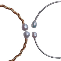 Bracelet en perles d'eau douce naturelles blanches à haute brillance, plaqué or 14 carats, réglable, bijoux pour femmes