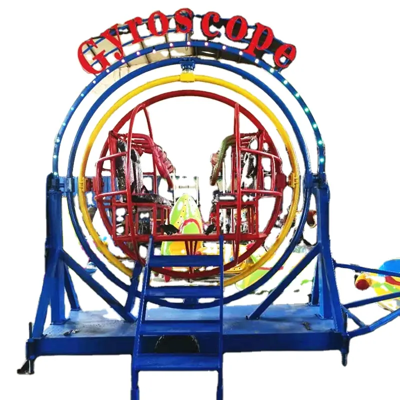 good earning machine entertainment rides 4 seats human gyroscope with trailer