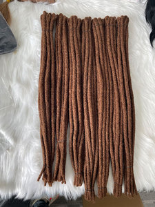 20 pouces 24 pouces 1.2cm couleur #30 10 brins véritables mèches de <span class=keywords><strong>cheveux</strong></span> humains pour hommes noirs africains tressage style Crochet Dreadlocks en stock - Product Image 4
