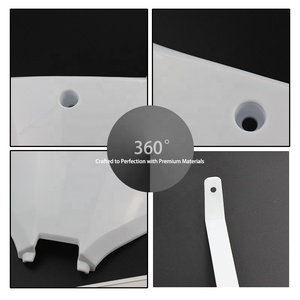 Plaque de numéro avant de <span class=keywords><strong>moto</strong></span> LINGQI RACING, en plastique <span class=keywords><strong>blanc</strong></span> et noir, pour CRF450 2022, accessoires tout-terrain pour <span class=keywords><strong>moto</strong></span> de cross - Product Image 3