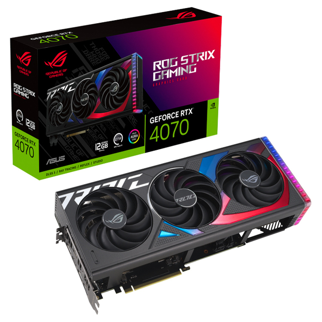Used ASU'S ROG Strix GeForce RTX 4070 12GB GDDR6X Graphics Card With 12GB GDDR6X Video Memory and 12GB GDDR6X  Video Memory