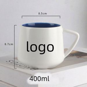 Mug en céramique minimaliste - Tasse à eau de bureau personnalisée avec logo imprimé pour cadeaux d'entreprise d'hôtel et promotion quotidienne - Cadeau léger - Product Image 4