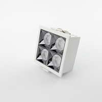 Alta calidad Blanco 20W 25W 30W ajustable led cob rejilla spot luz empotrada lámpara de rejilla para iluminación interior
