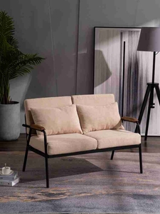 Estilo nórdico cama individual doble de hierro sofá de tela Simple silla Industrial de lujo conjunto Modular pequeño apartamento sala de estar mujeres - Product Image 5