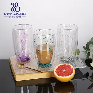 Đôi Tường Cách Nhiệt Nhiệt Ly Uống Kính Cho Trà Latte 16Oz Cup Với Trang Trí Nội Thất Cao Borosilicate Trứng Hình Dạng Cốc