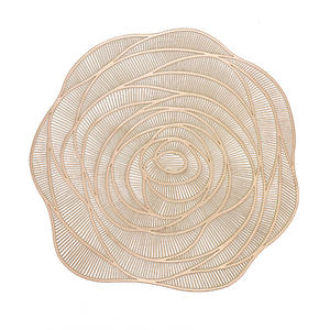 Manteles Individuales de PVC Huecos con Rosas para el Día de San Valentín, Manteles Individuales para Fiestas de Navidad con Estampado en Caliente, Manteles Individuales para Comida Occidental, Posavasos al por Mayor - Product Image 5