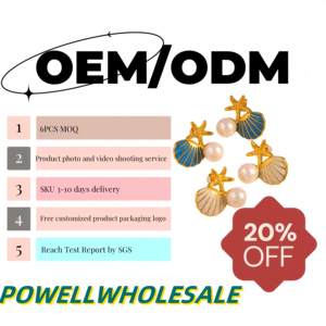 पाउडर महिला फैशन फूलों की बालियां स्टेनलेस स्टील 18k सोने की प्लेटेड बालियां रंगीन फूलों के गहने - Product Image 6