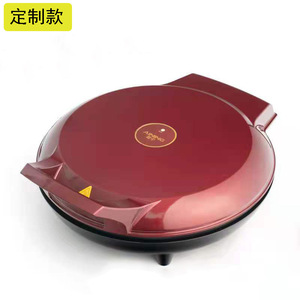 Aining Electric Griddle Double-Sided Heating 35Cm Non-Stick PTFE Aluminum Alloy Red Burgundy - Product Image 1