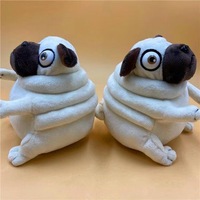 Peluche de chien mignon et moche (Pug, Shar-Pei, Pékinois) avec rembourrage en coton PP, 11-30 cm, pour les 14 ans et plus