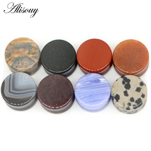 Alisouy Set di 2 Dilatatori per Orecchie in Opale Naturale Organico, Tunnel per Orecchie, Espansori, Gioielli per Piercing Corporeo 6-16mm - Product Image 3