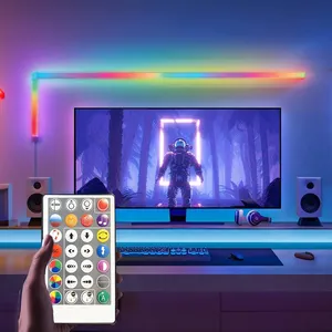 2024 Atmosphere Bluetooth USB 5V RGB Mudança de cor com faixa romântica luzes de parede com controle sem fio LED BAR para decoração de casa