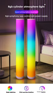 Lámpara de Pie LED RGB Inalámbrica con Sincronización a Música y Aplicación para Smartphone para Iluminación de Ambiente de Fiesta - Product Image 5