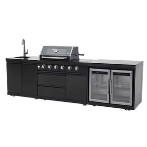 Cuisine extérieure moderne haut de gamme, solution tout-en-<span class=keywords><strong>un</strong></span>, du barbecue compact au setup de luxe avec barbecue à gaz, évier et kamado - Product Image 1