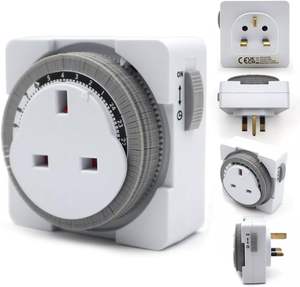 Commutateur de minuterie de segment 24 heures avec <span class=keywords><strong>prise</strong></span> de minuterie enfichable <span class=keywords><strong>économiseur</strong></span> <span class=keywords><strong>d</strong></span>'énergie - Product Image 1