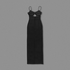 Nuovo <span class=keywords><strong>vestito</strong></span> <span class=keywords><strong>nero</strong></span> a <span class=keywords><strong>maglia</strong></span> a fascia per le donne, cinghie incrociate, pendolarismo dimagrante, appuntamenti, banchetti, abiti lunghi aderenti - Product Image 4