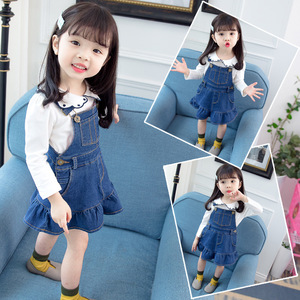 E2woo Nouveaux vêtements pour enfants, robe en jean bleu courte et décontractée pour petites filles avec poches, provenant d'un fournisseur chinois - Product Image 4
