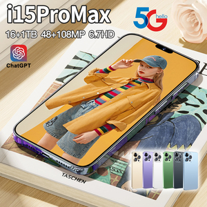 Téléphone portable capacitif à main, nouveau produit 2025, original, Telfono I15 Pro Smart 16+1T LTE 120Hz 65W Charge rapide, Smartphone - Product Image 3