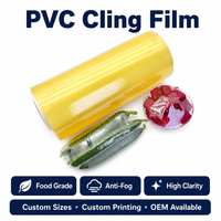 Film alimentaire en PVC transparent de qualité supérieure, 30-45 cm, rouleau jumbo, fabricant de film d'emballage alimentaire