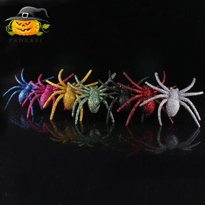 Halloween Creepy <b>Spider</b> Decorations 6 Pack Multicolor <b>Plastic</b> Indoor Props - Product Image 3