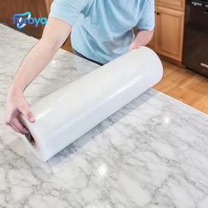 <span class=keywords><strong>Film</strong></span> de protection souple en PE effet marbre, rouleau anti-rayures et anti-taches pour comptoirs en pierre, sans résidu, prix usine - Product Image 1