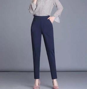 Moda donna ragazze affari nuovo arriva <span class=keywords><strong>pantaloni</strong></span> <span class=keywords><strong>lunghi</strong></span> allentati tempo libero elastico in vita tinta unita <span class=keywords><strong>pantaloni</strong></span> all'ingrosso - Product Image 3