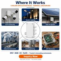 Boîtiers de jonction étanches IP67 en ABS/PC pour extérieur 50*102*40 Certifiés CE Boîtier de terminaison électrique mural avec trou de fixation gratuit