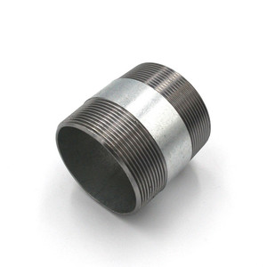 تركيبات حلمة نصف أنبوب من الفولاذ الكربوني سباك حلمة سوداء قابلة للطرق ، - Product Image 1