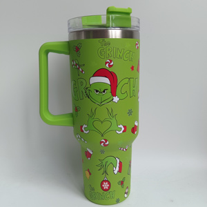 Nuovo Halloween <span class=keywords><strong>Grinch</strong></span> acciaio inossidabile 40oz <span class=keywords><strong>tazza</strong></span> isolata sottovuoto - Product Image 4