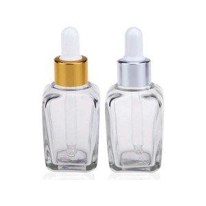 30มิลลิลิตร50มิลลิลิตรหรูหราสีน้ำตาลสีเหลืองอำพันขวดหยดแก้วที่กำหนดเองสีฟ้าไล่ระดับสี่เหลี่ยมขวดหยดแก้ว - Product Image 3