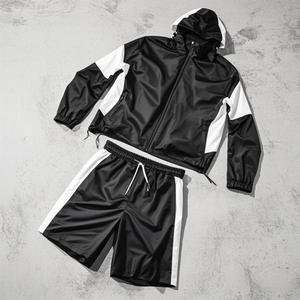 <strong>Men's</strong> Custom Nylon Polyester Two Piece Jacket and Jogging <strong>Suit</strong> Set <strong>Sports</strong> Windbreaker Tracksuit Shorts Sets Jackets for <strong>Men</strong> - Product Image 1