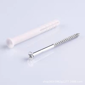 Vis d'expansion en plastique 8x60mm 8x80mm à tête cruciforme en acier pour fixation murale d'armoires, blanc - Product Image 3