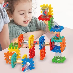 Juego de pista de canicas DIY Chengji, montaje educativo, bloques de construcción rodantes de tuberías, construcción de canicas, juguete de plástico - Product Image 2