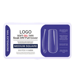 Kit de cobertura completa para uñas, Gel acrílico suave para salón de belleza, 500 unidades, venta al por mayor - Product Image 6