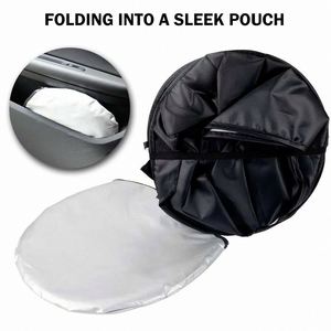 Custom Logo Foldable Car Windshield Sun Shade Front <b>Window</b> Visor <b>Cover</b> for Auto Dealership Giveaways - Product Image 6