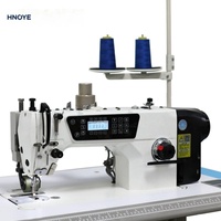 Machine à coudre industrielle à double point de couture pour jeans et tissus lourds
