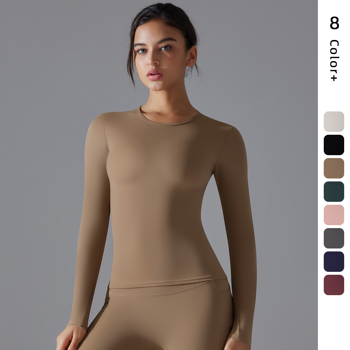 Women's Long Sleeve Active Top Gym Fitness Yoga High Compression Breathable Spandex/Nylon Skinny Fit Quick-Dry Eco-Friendly