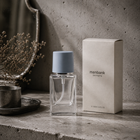 Flacon pulvérisateur carré en verre avec boîte, style industriel, pour cosmétiques, brume, toner, emballage rechargeable pour soins de la peau